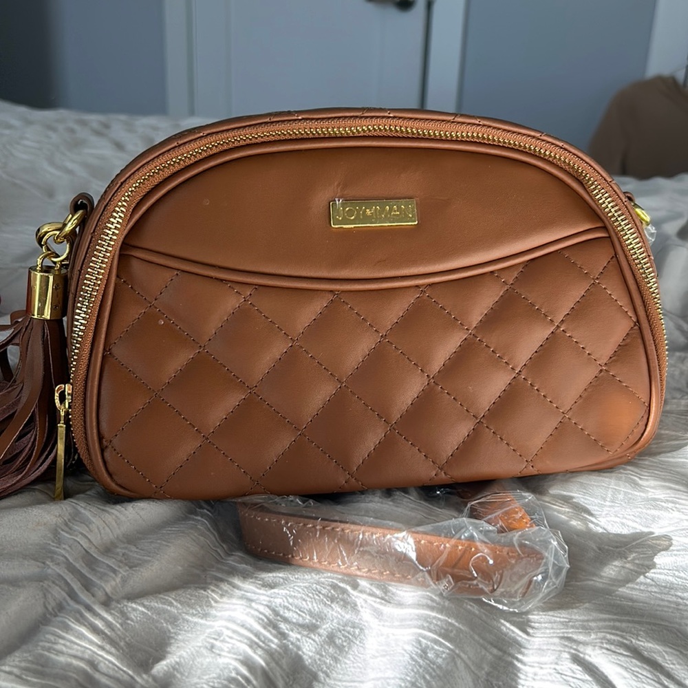 Joy & Iman Brown Leather Purse
